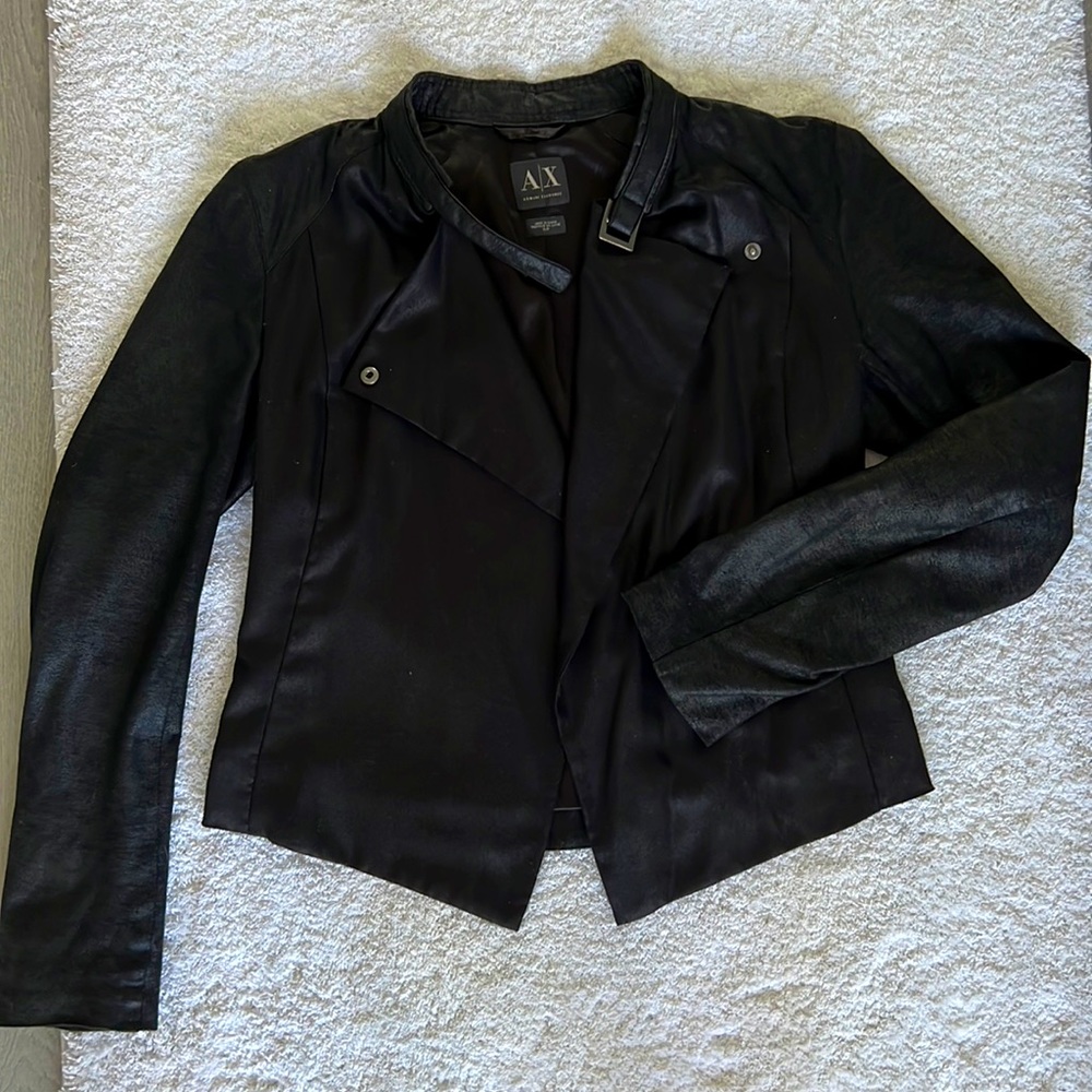 Black jacket, size S. soft and comfortable.